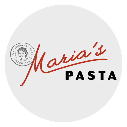 Marias Pasta logo grey background